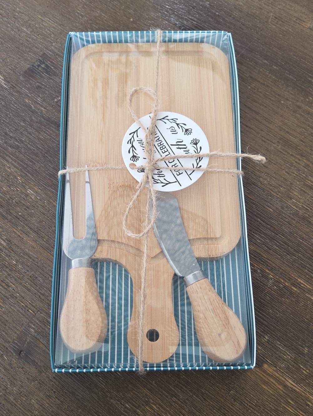 Wooden Mini Cheese Board Set with Knife and Fork